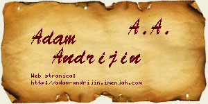 Adam Andrijin vizit kartica